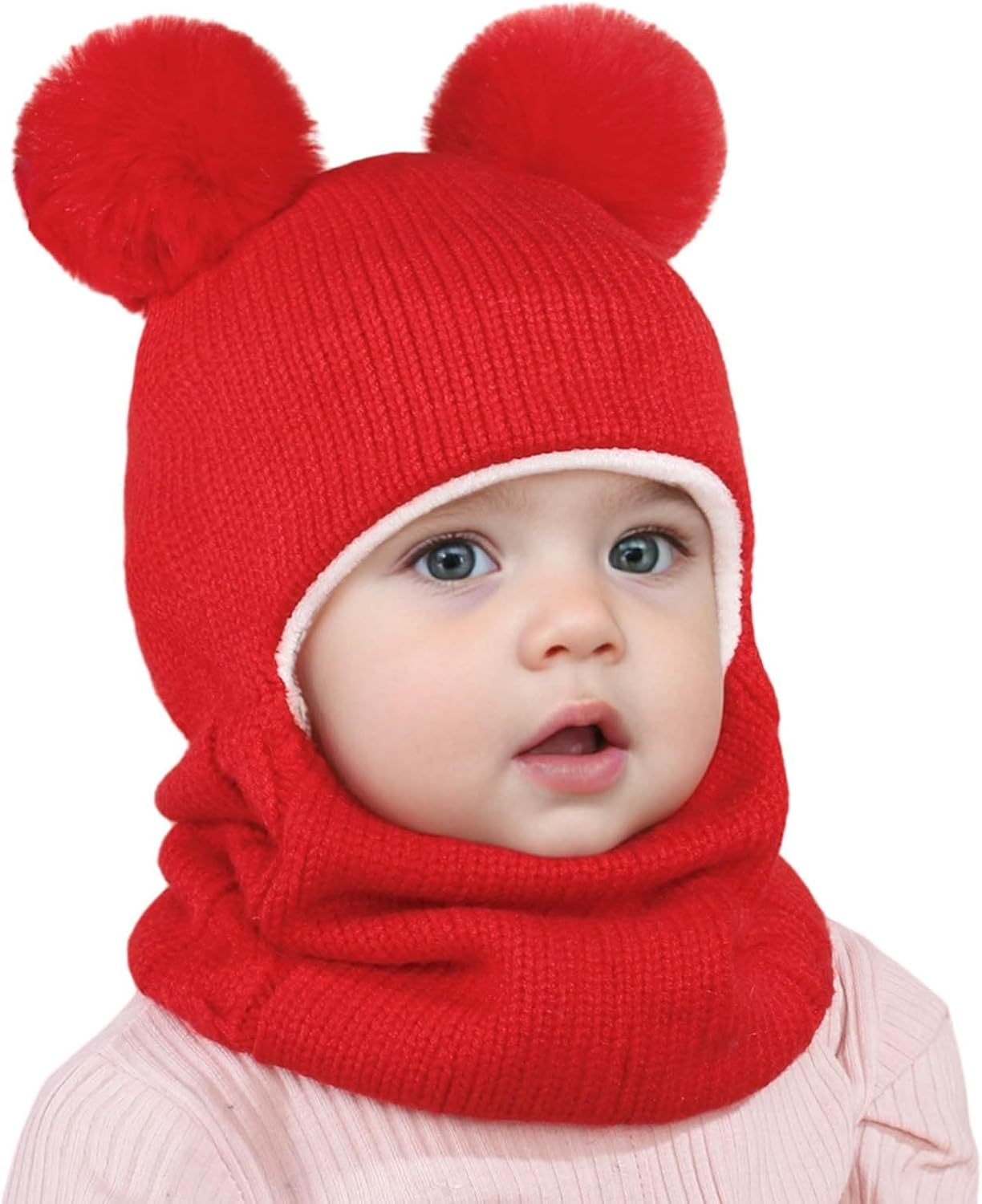 Baby Toddler Winter Hat Bear Knitted Hat Set