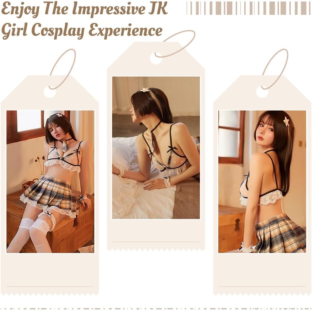 Sleek Plaid Schoolgirl Outfit for Cosplay