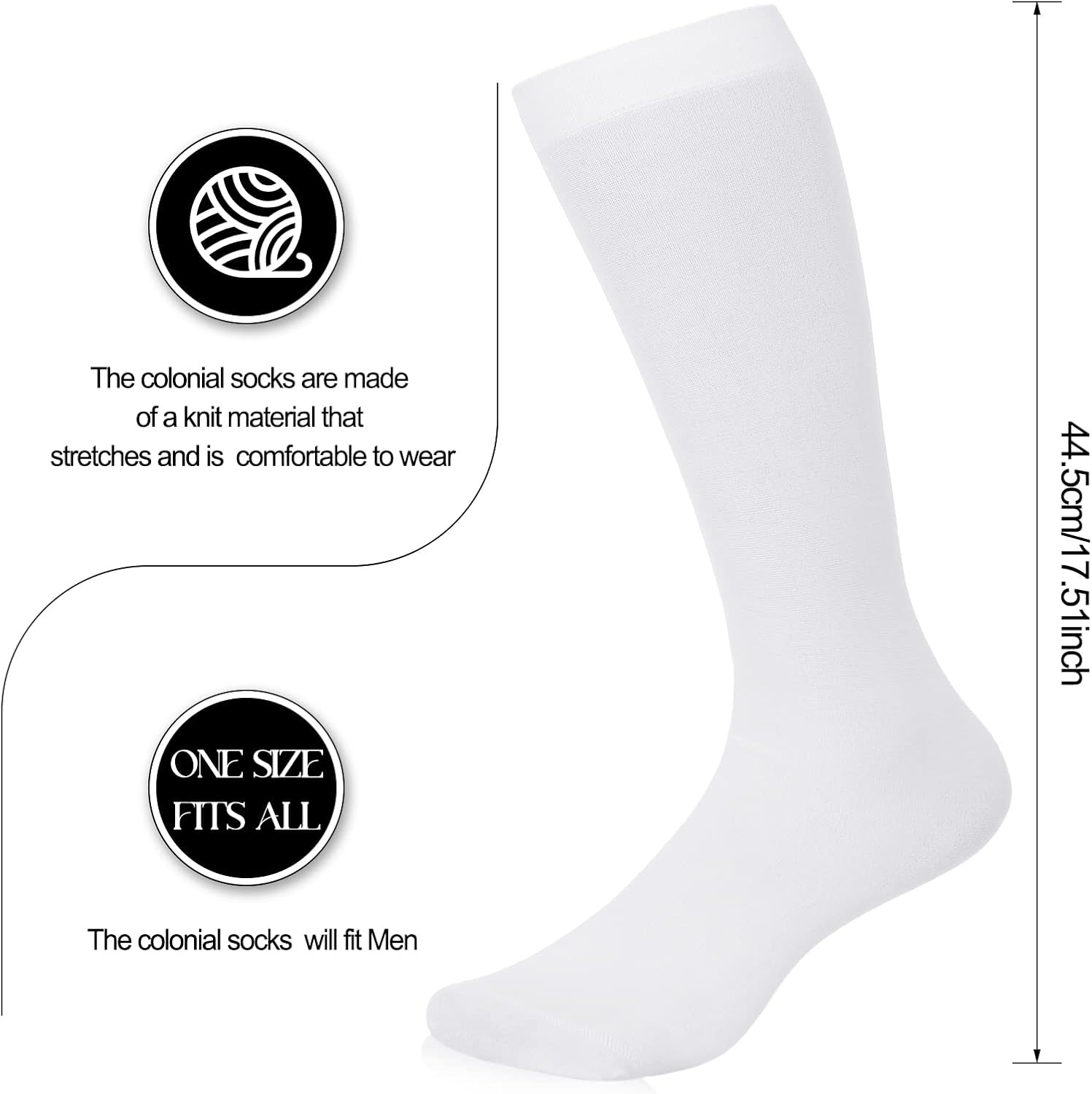 Halloween Trick or Treat Ready White Socks for Men
