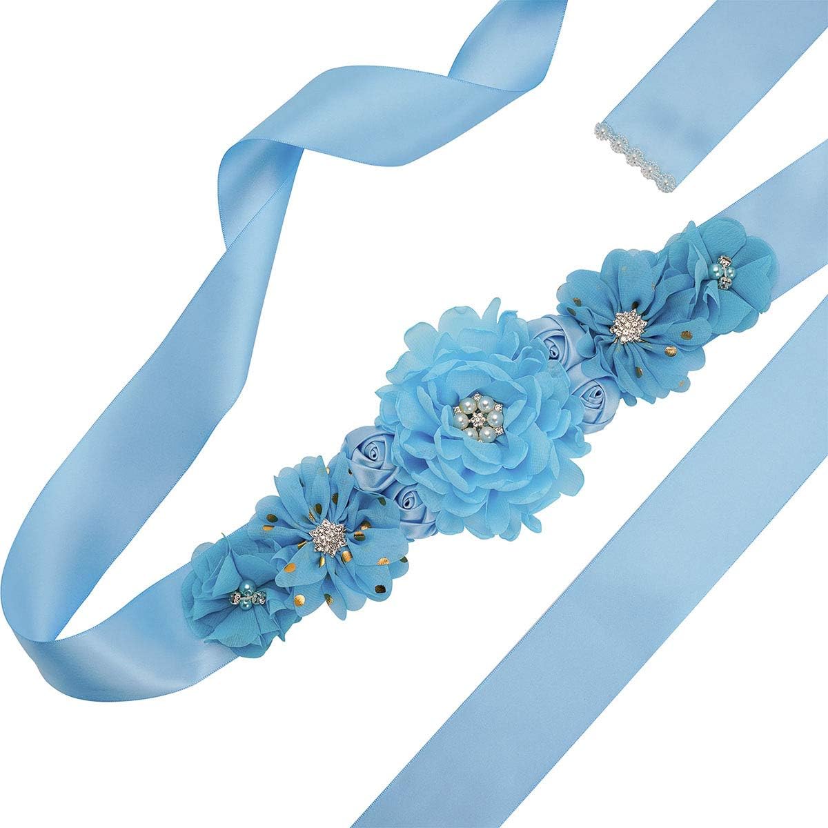 Maternity Sash Belt with Rhinestone Pearls - Elegant believes for Maternity Events