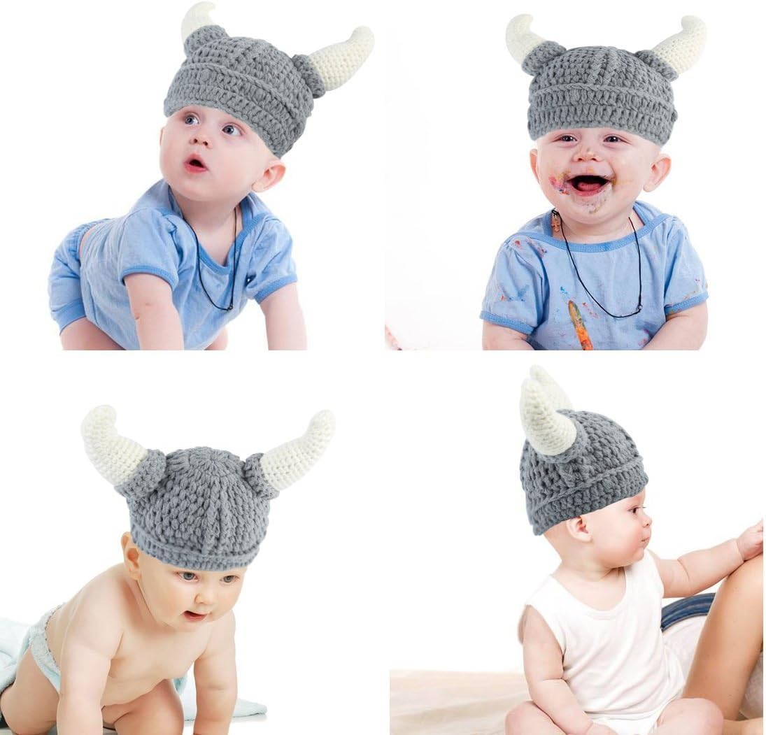 Handmade Viking Knit Hat for Babies