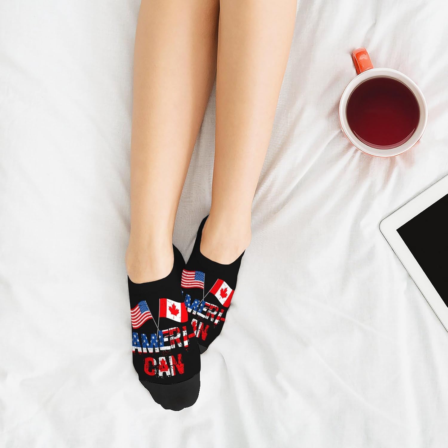 Ankel Socks Canada US Patriotic Fashionable for Men Women Comfortable Durable