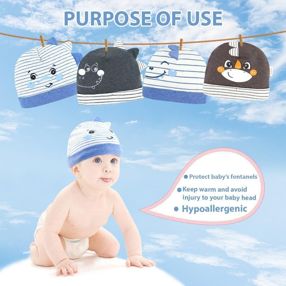 Adorable Newborn Toddler Dinosaur Hat Set
