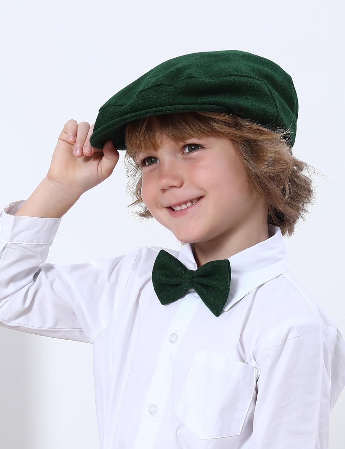 AJ DESIGN Baby Boy Driver Cap Set Newsboy Bow Tie 3M-8Y