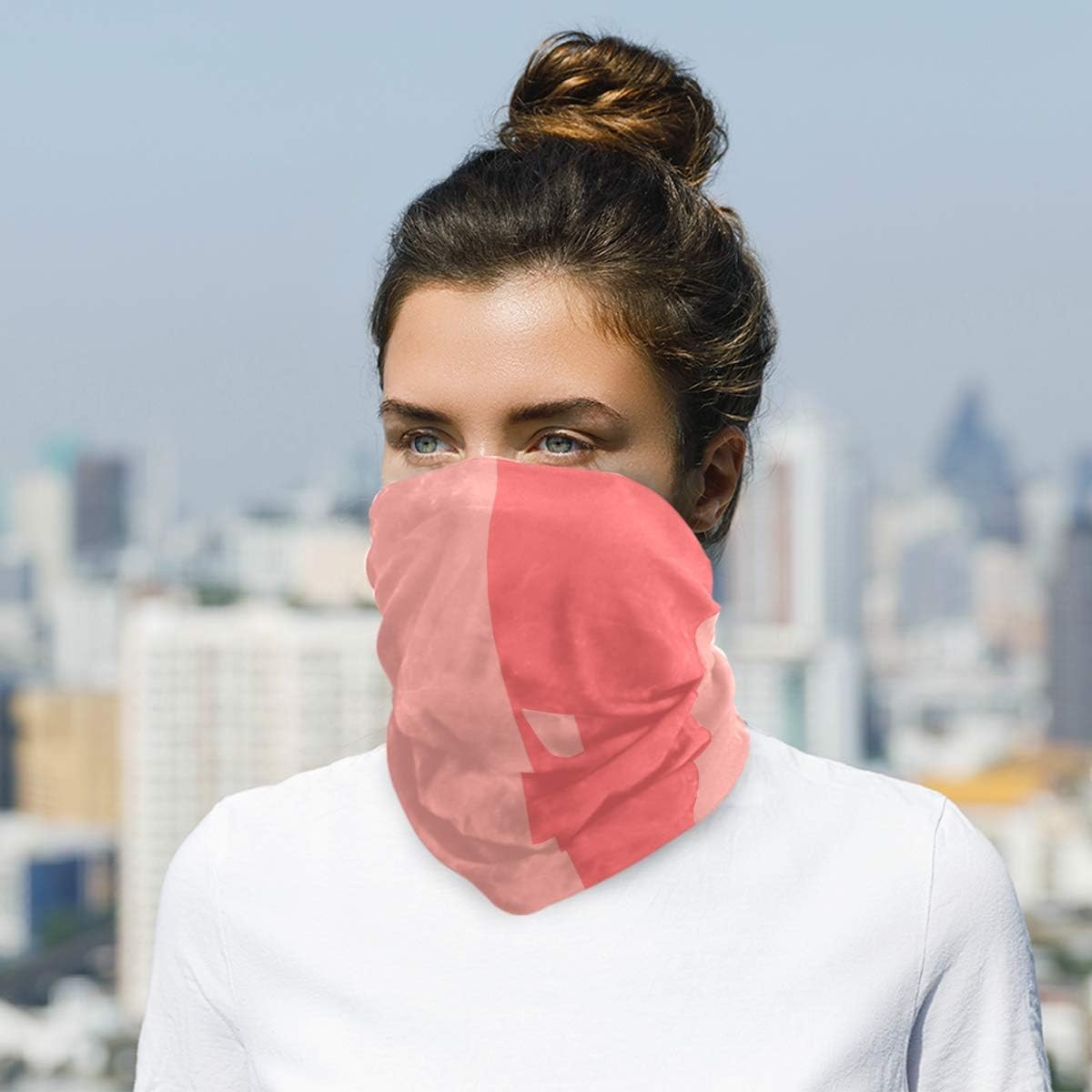 My Little Nest Unisex Pink Red Balaclava Headband Scarf Novelty Mask