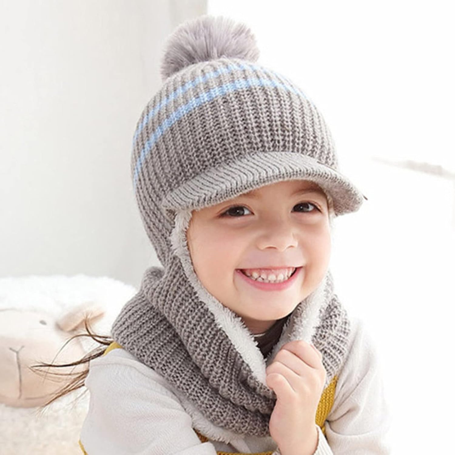 Winter Kids Hats Scarves Set