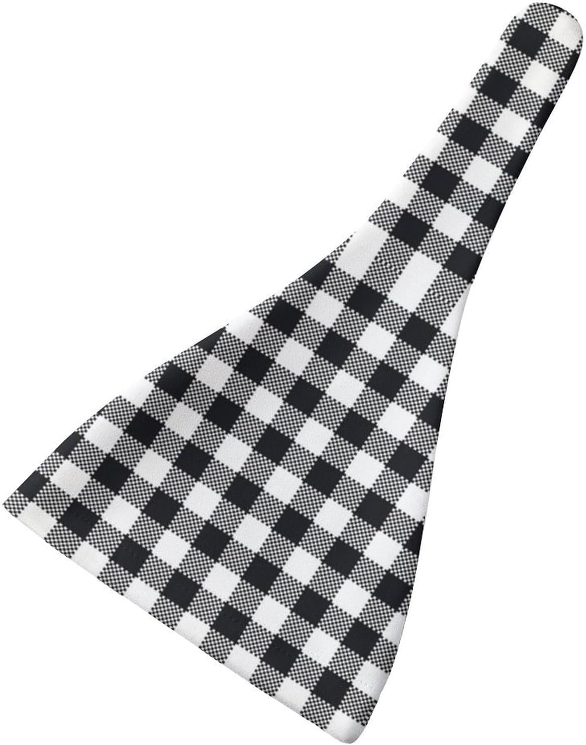 Plaid Black and White Baby Newborn Beanie Hat Set