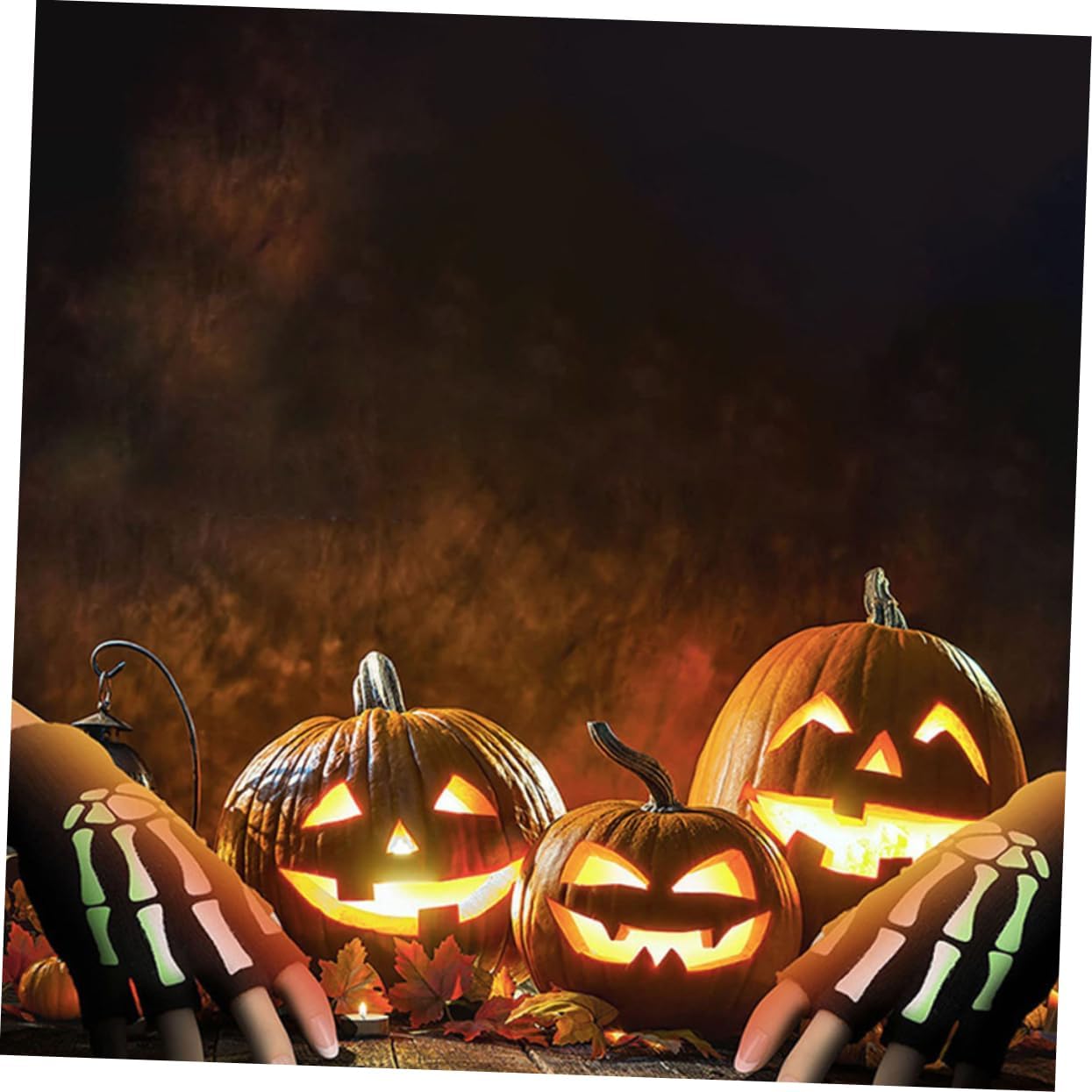 Ipetboom Spooky Skeleton Gloves Halloween cosplay