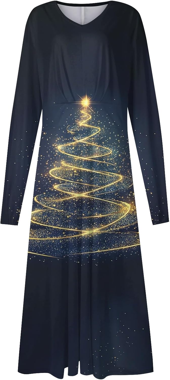 SGASY Christmas Dresses for Women Elegant and Versatile Christmas Vocassional Styles