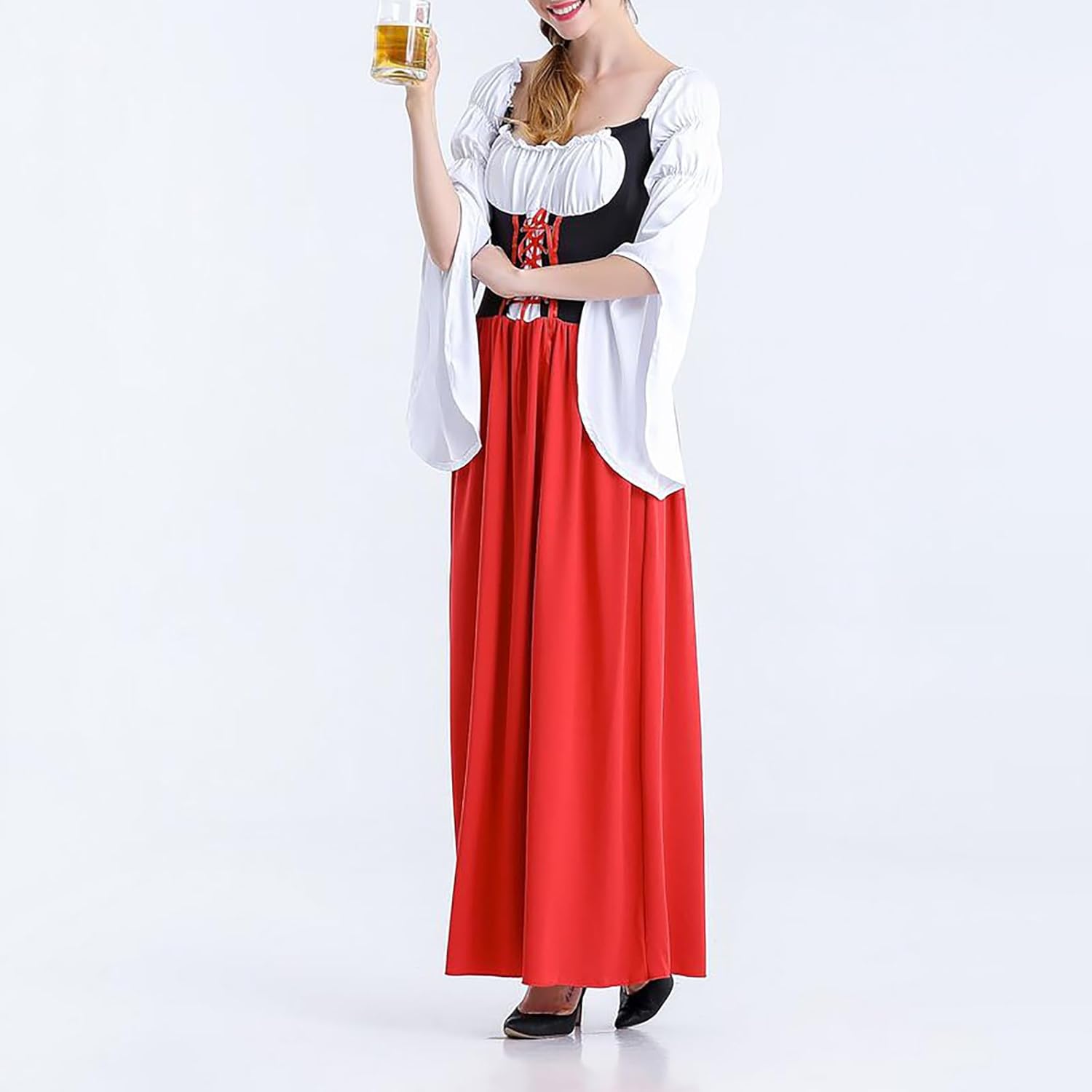 German Beer Girl Dirndel Costume Dress for Women
