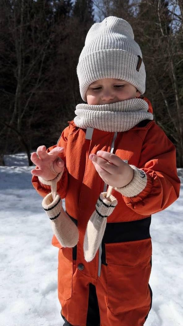 Cute Merino Wool Gloves for Kids Toddlers