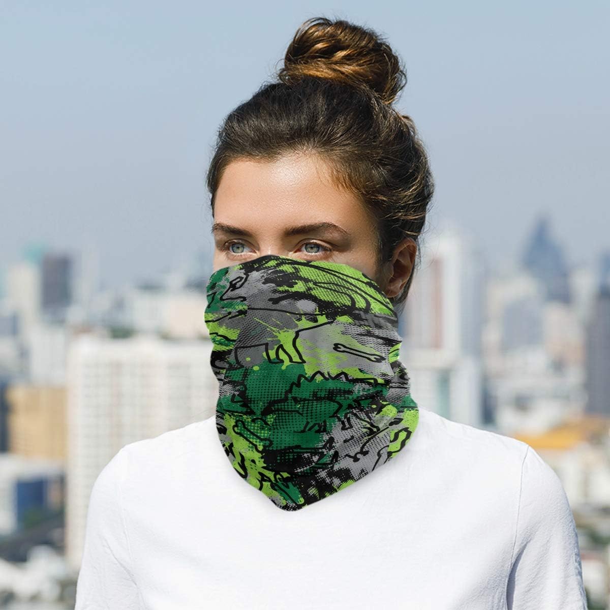 UV-Protective Dino Dust Bandana for Face Hair Use