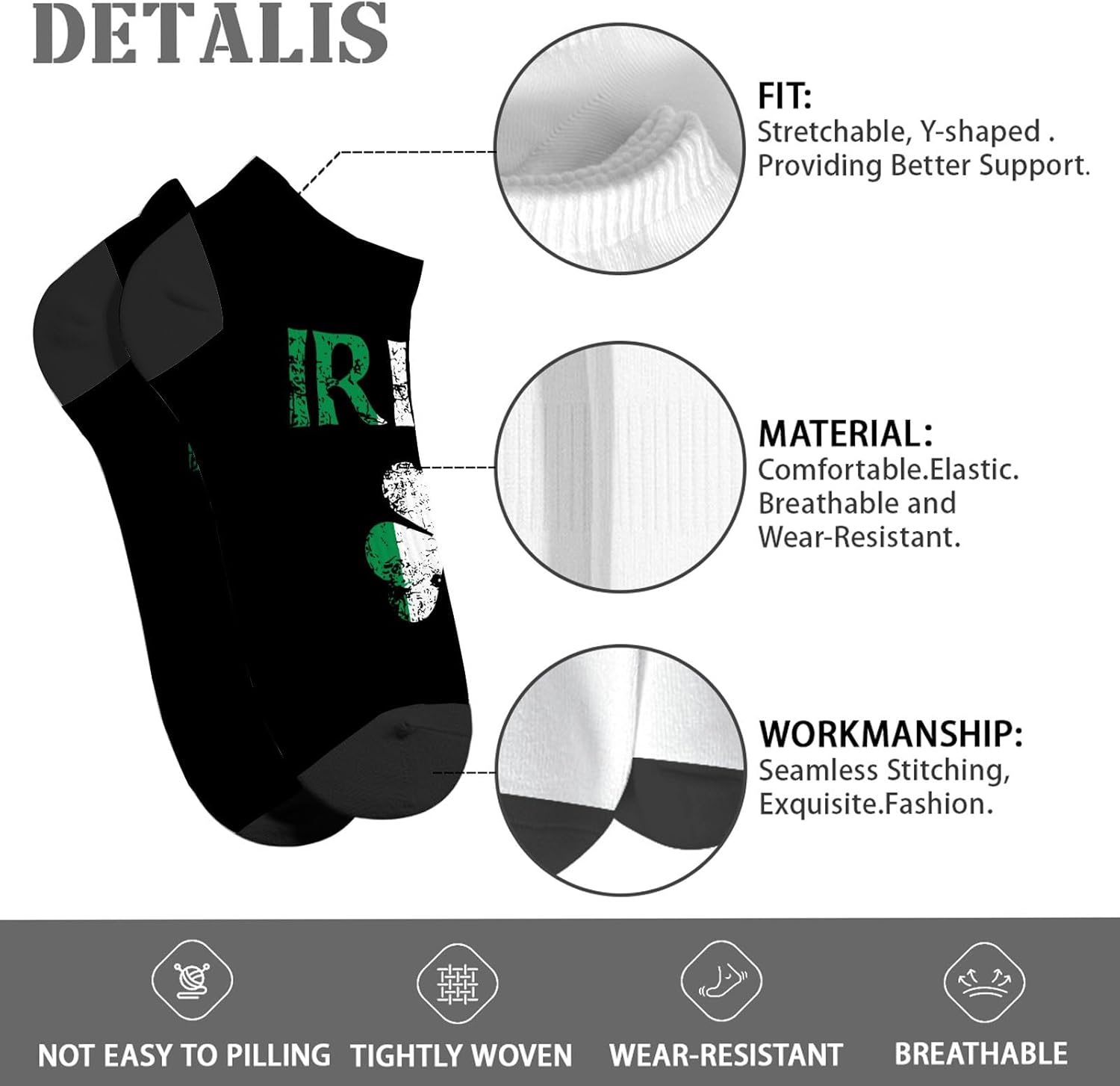Lucky Bruhs Boys St Patricks Day Irish Socks