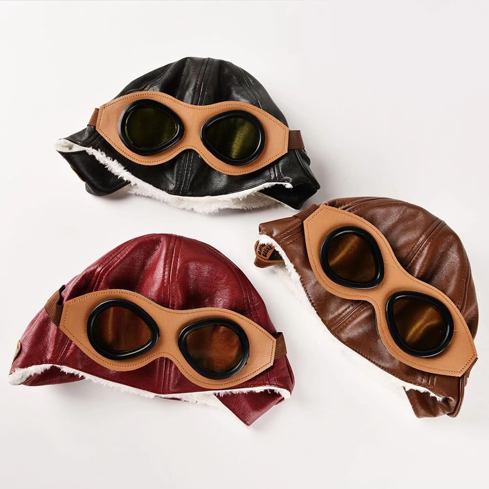 UUYYEO Kids Pilot Hat with Earflaps - Warm Winter Cap for Boys Girls