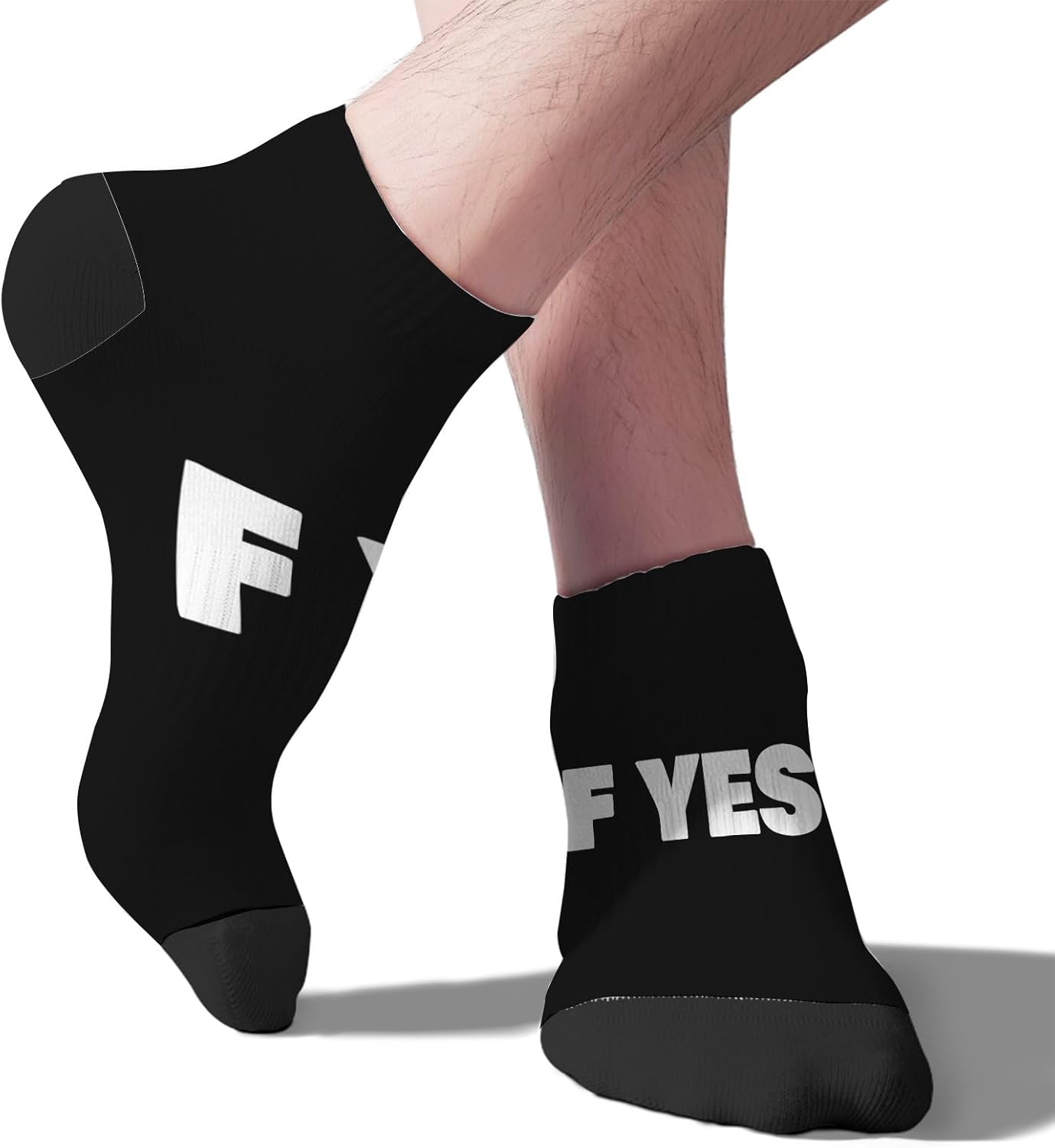 F YesMens Crew Sock for Boys Long Knee High Sock Whimsical Design