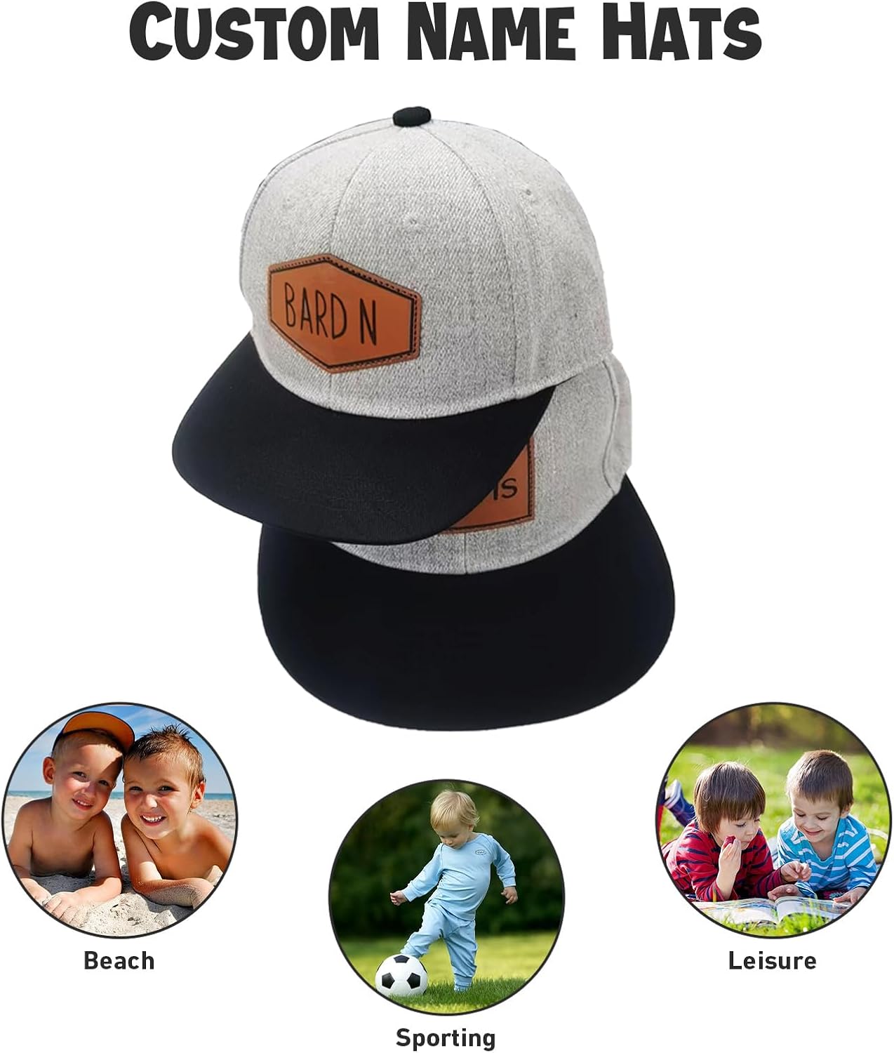 Rucekia Custom Toddler Baseball Hats - Adjustable Snapback Personalized Naming