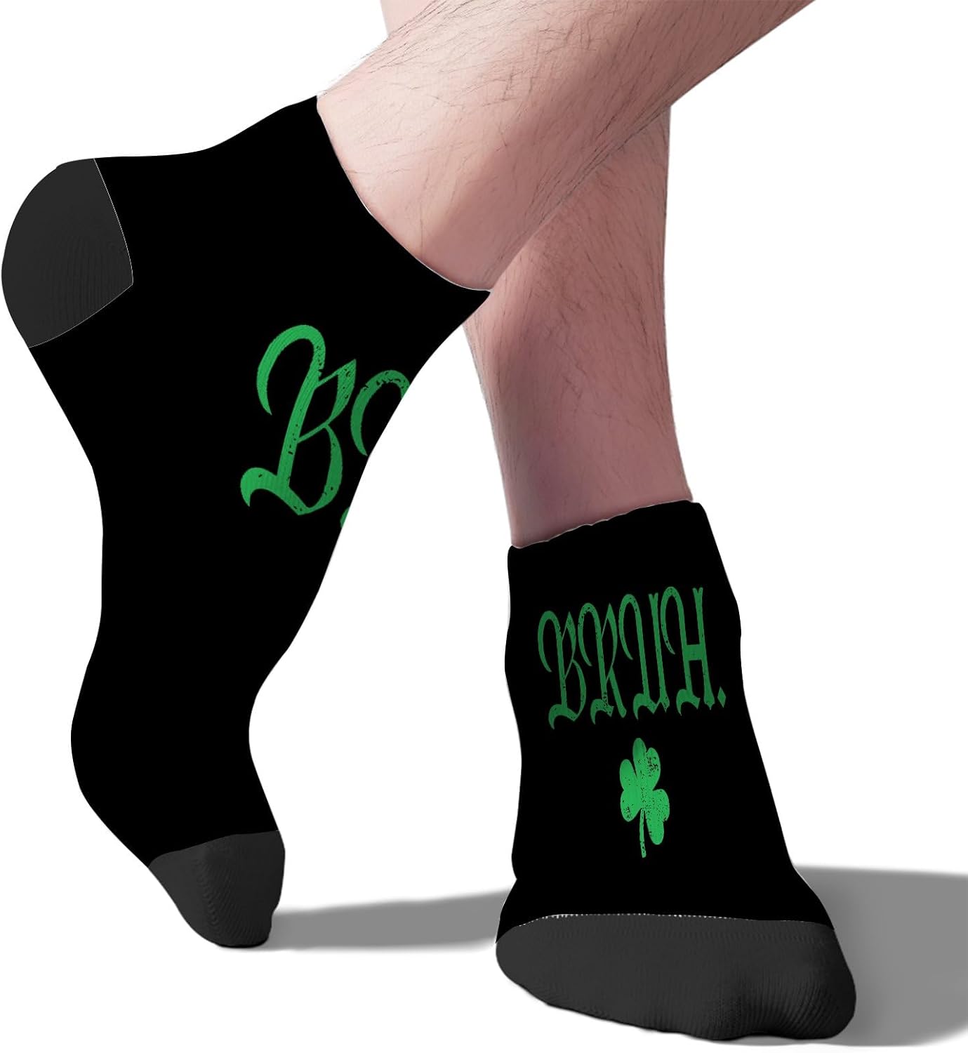 Mens St Patricks Day shamrock socks with gift tokens
