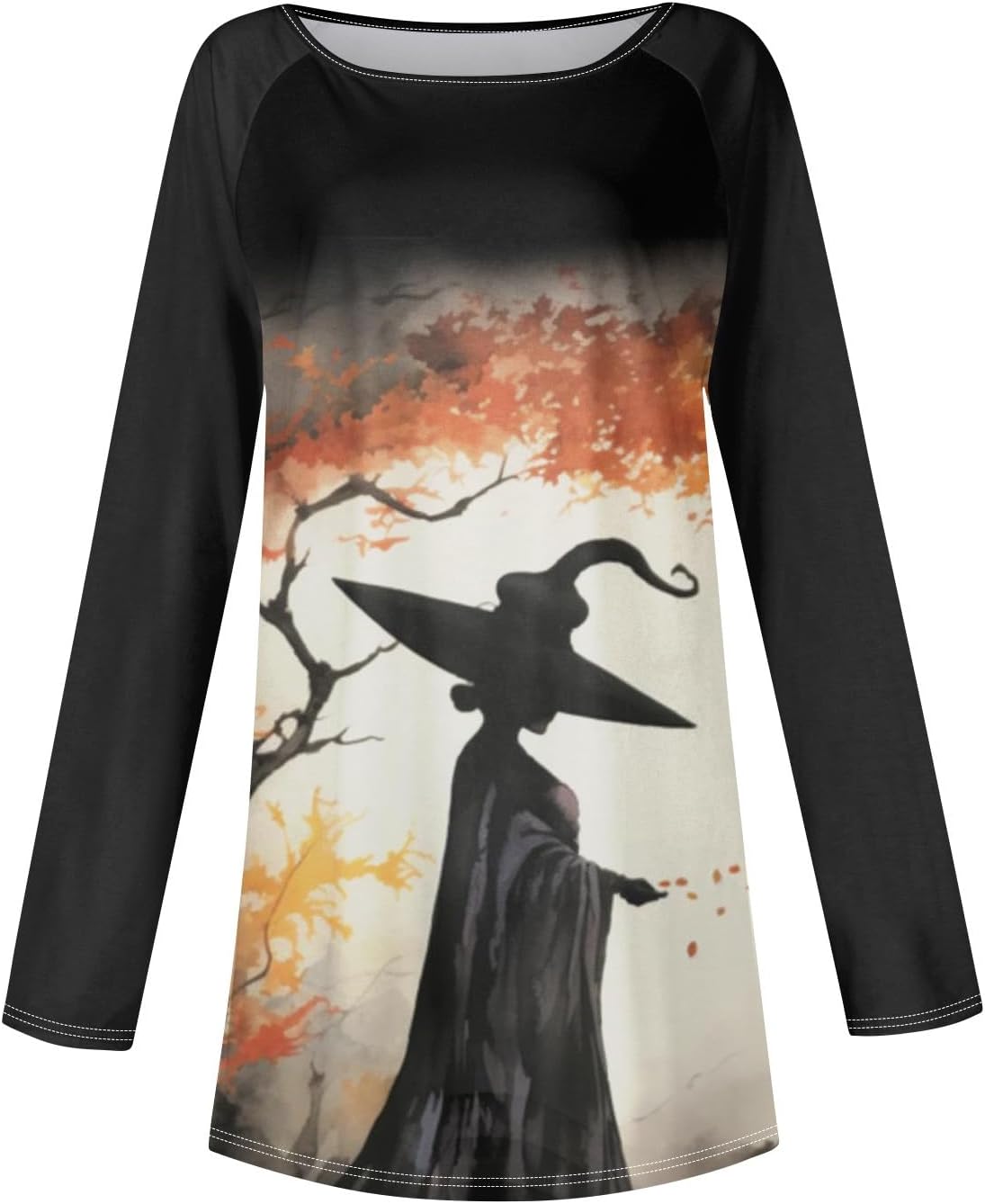 Halloween Party Long Sleeve Print T-Shirt