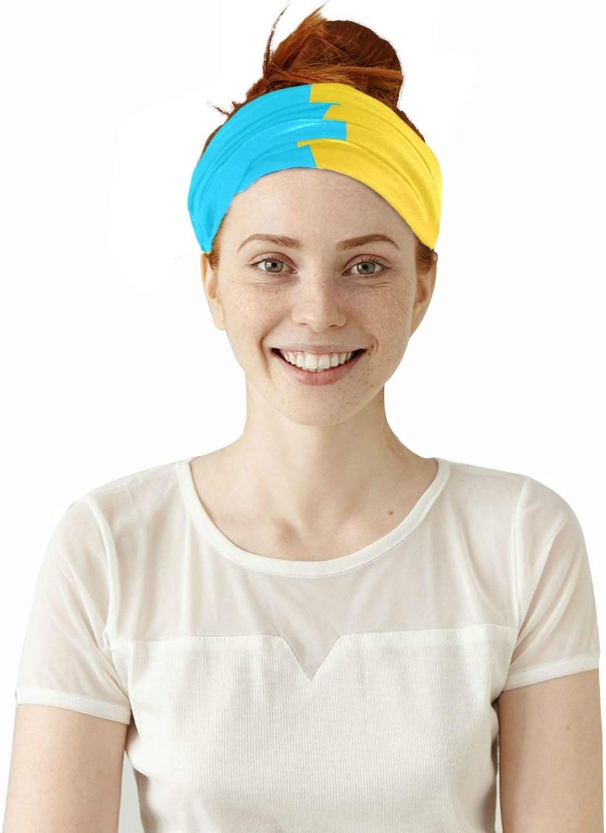 Unisex Magic Mask Headband Yellow Blue