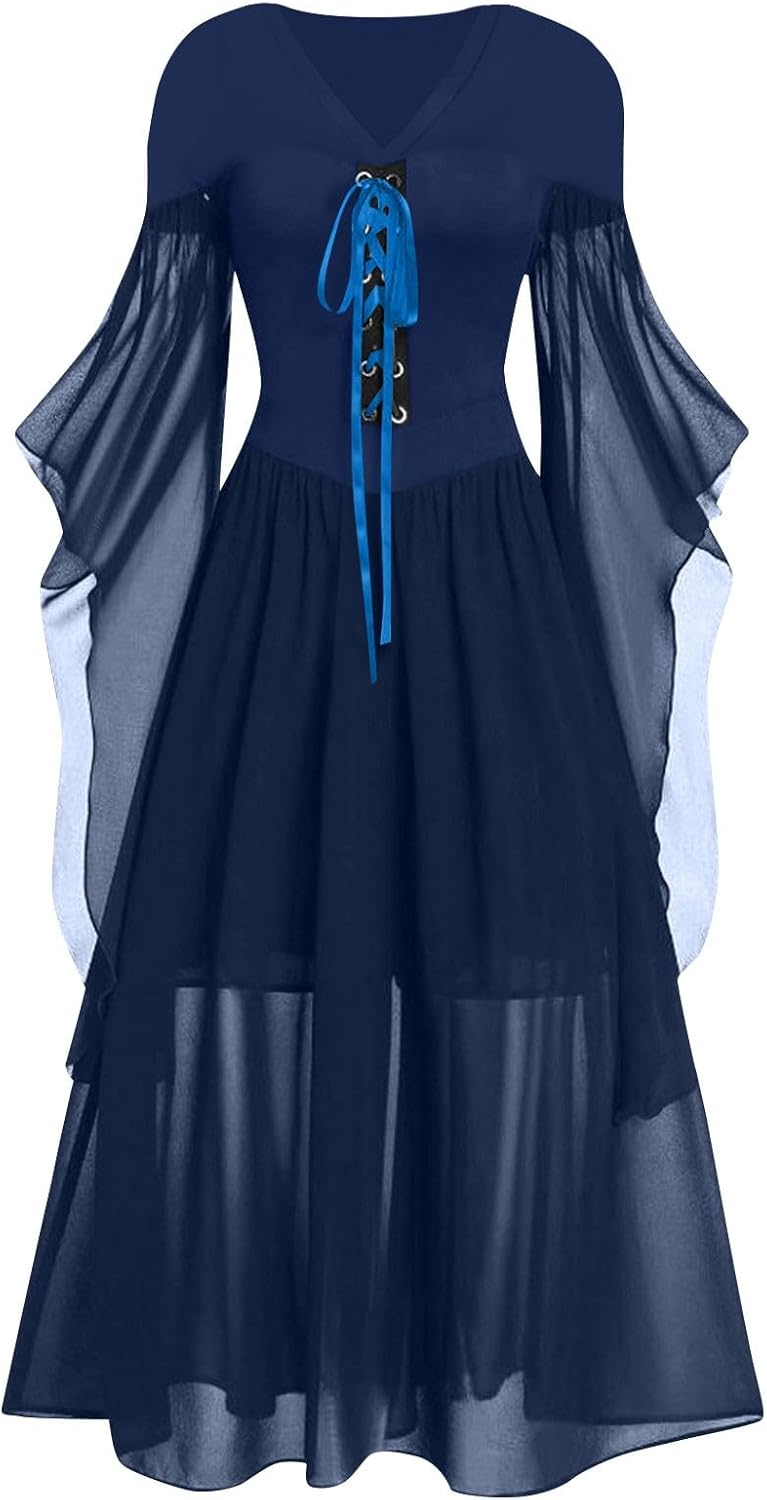 Gothic Punk Bohemian Dress Set Halloween Costume