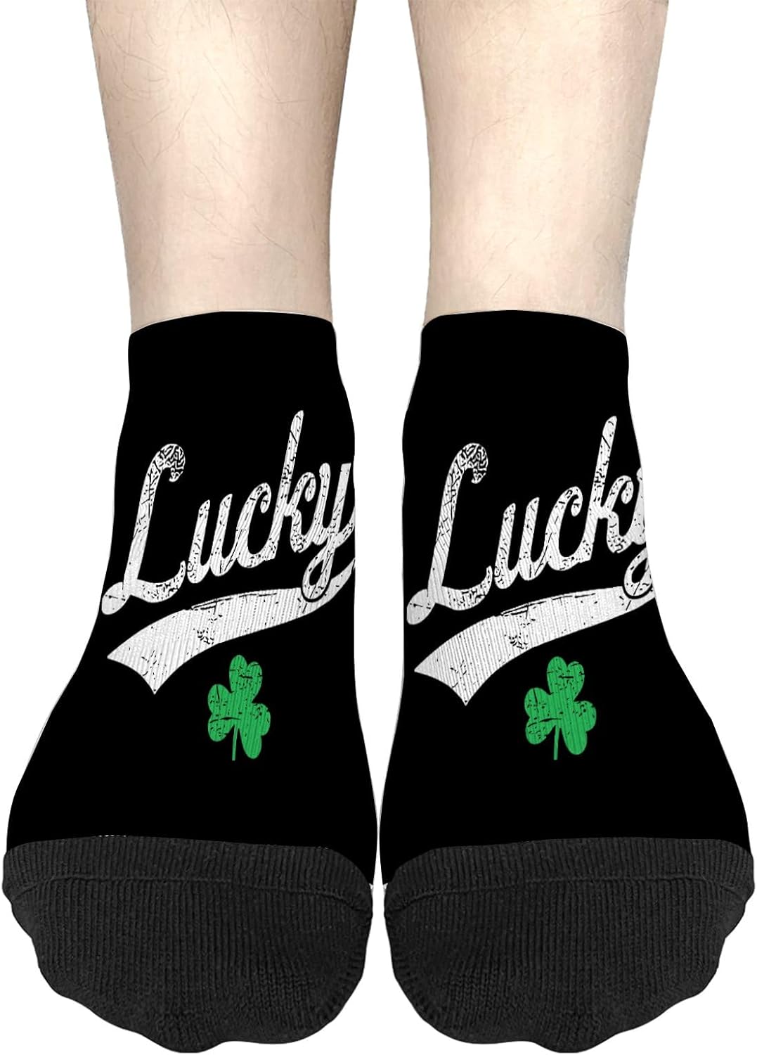Lucky Bruhs Boys St Patricks Day shamrock athletic socks