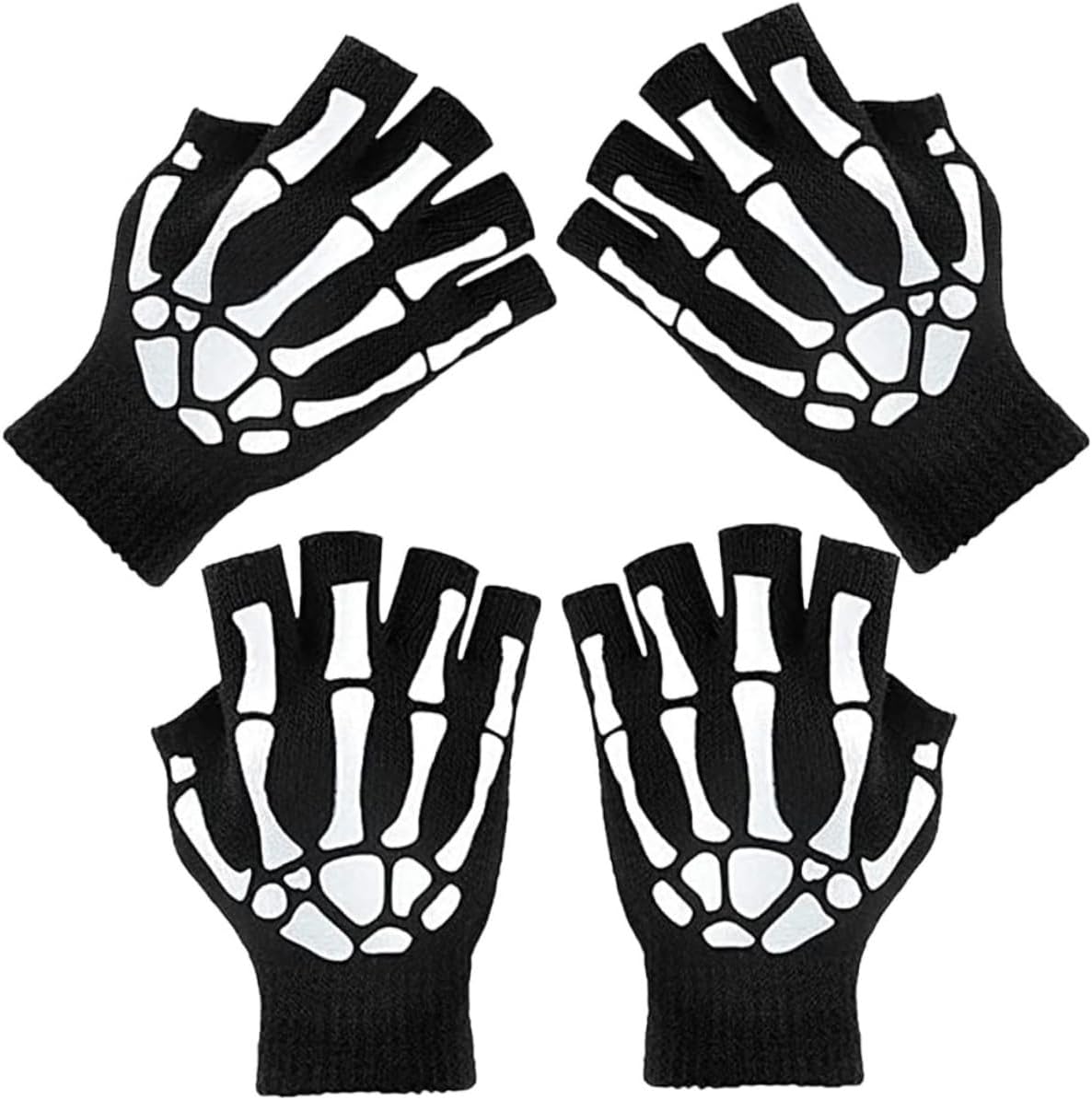 Ipetboom Spooky Skeleton Gloves Halloween cosplay