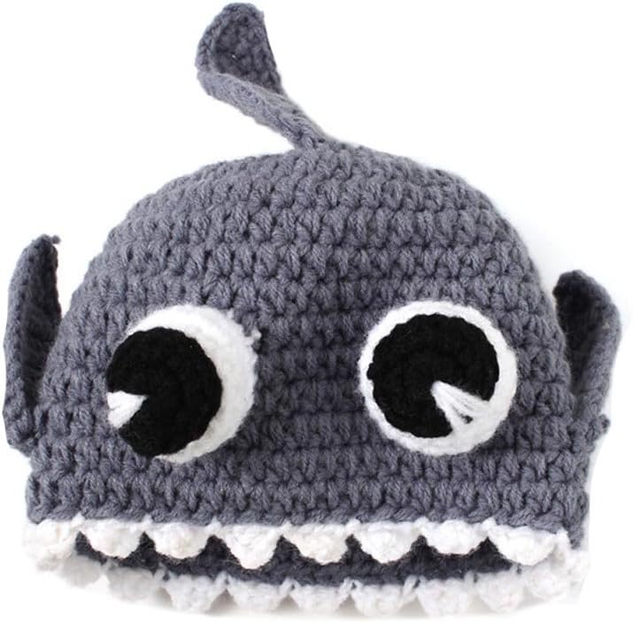 BIBITIME Handmade Shark Skull Cap