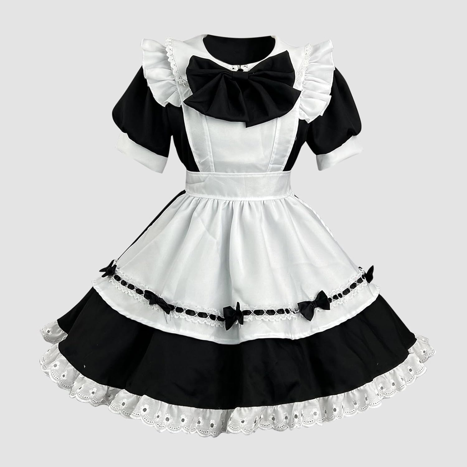 Exclusive Anime Halloween Costume maid uniform with apron for Women