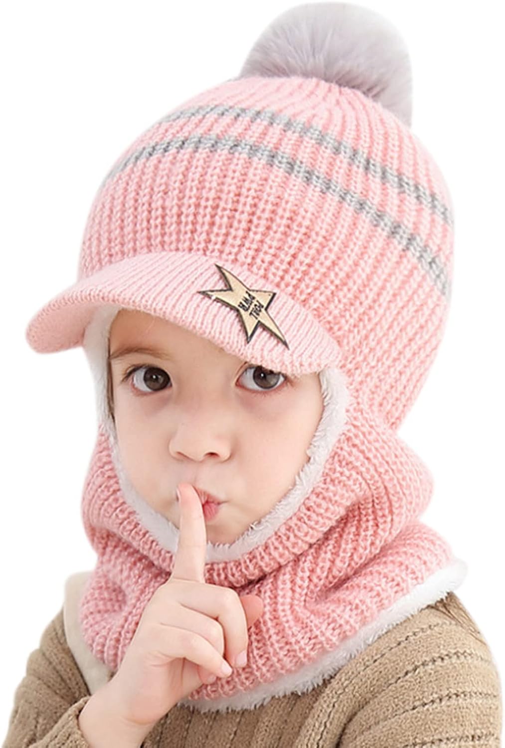 Warm Winter Hat with Ear Warmer for Kids