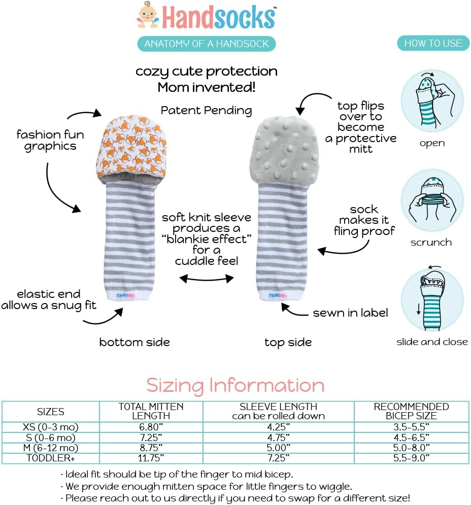Handsocks Plushy Stay On Strap-Free No-Scratch Warmth Mittens
