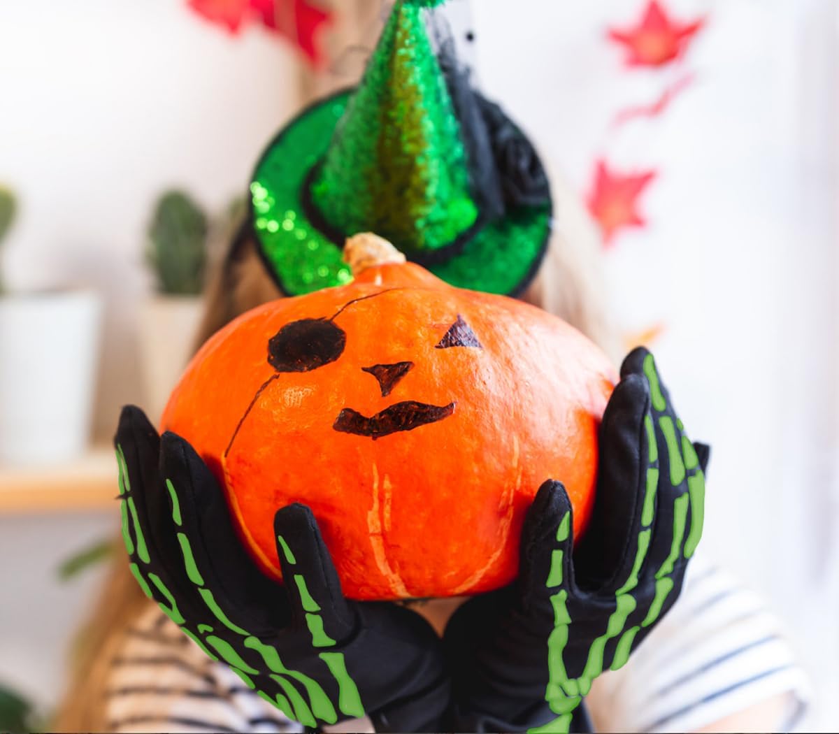 Frighteningly Fun Halloween Skeleton Gloves Perfect for Kids and Adults