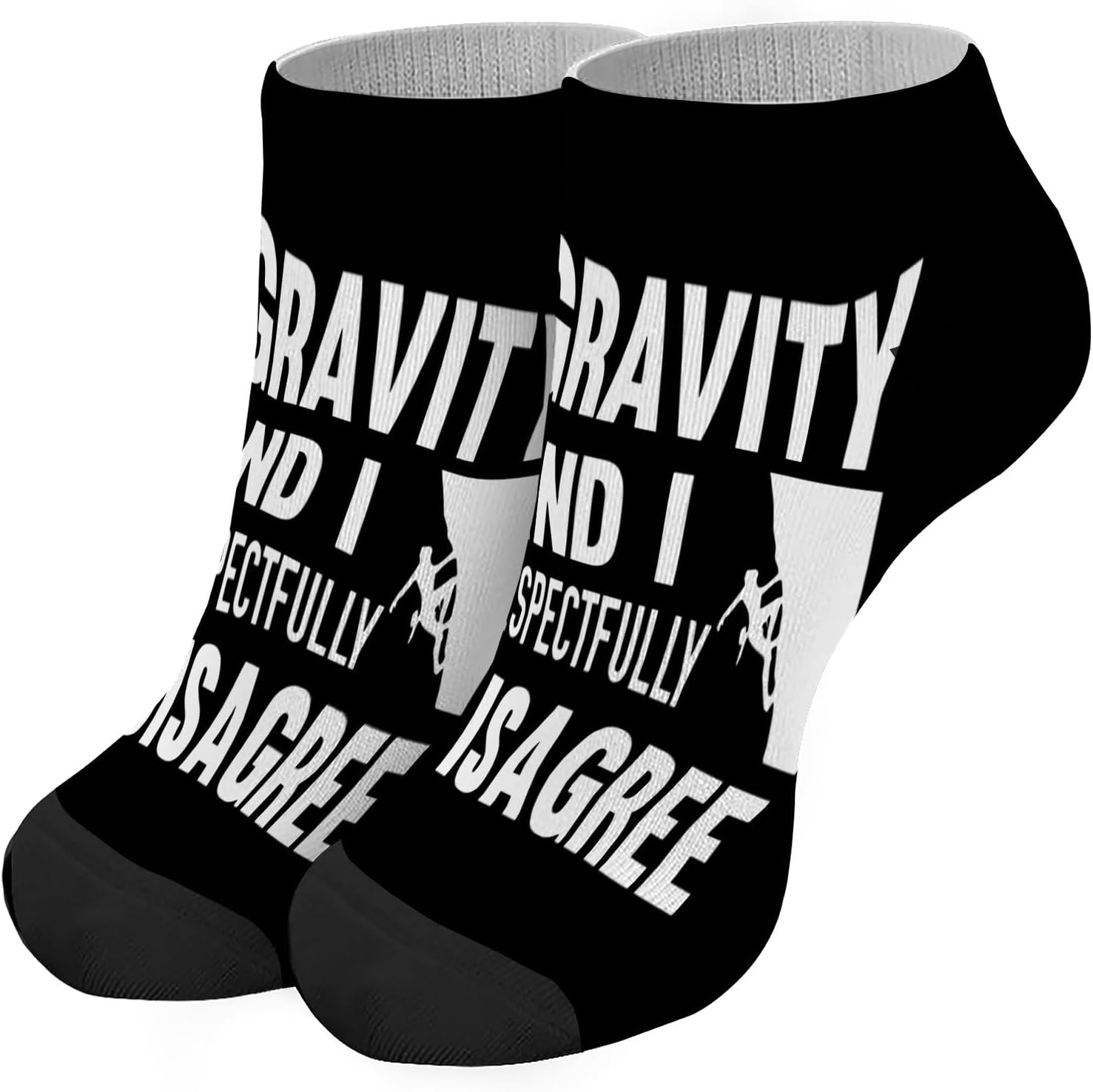 Gravity And I Respectfully Disagree Rock Climbing Boys Crew Socks