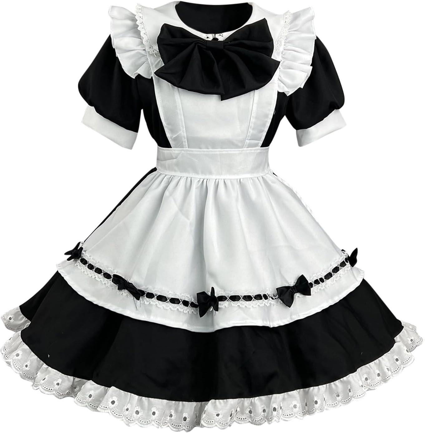 Exclusive Anime Halloween Costume maid uniform with apron for Women