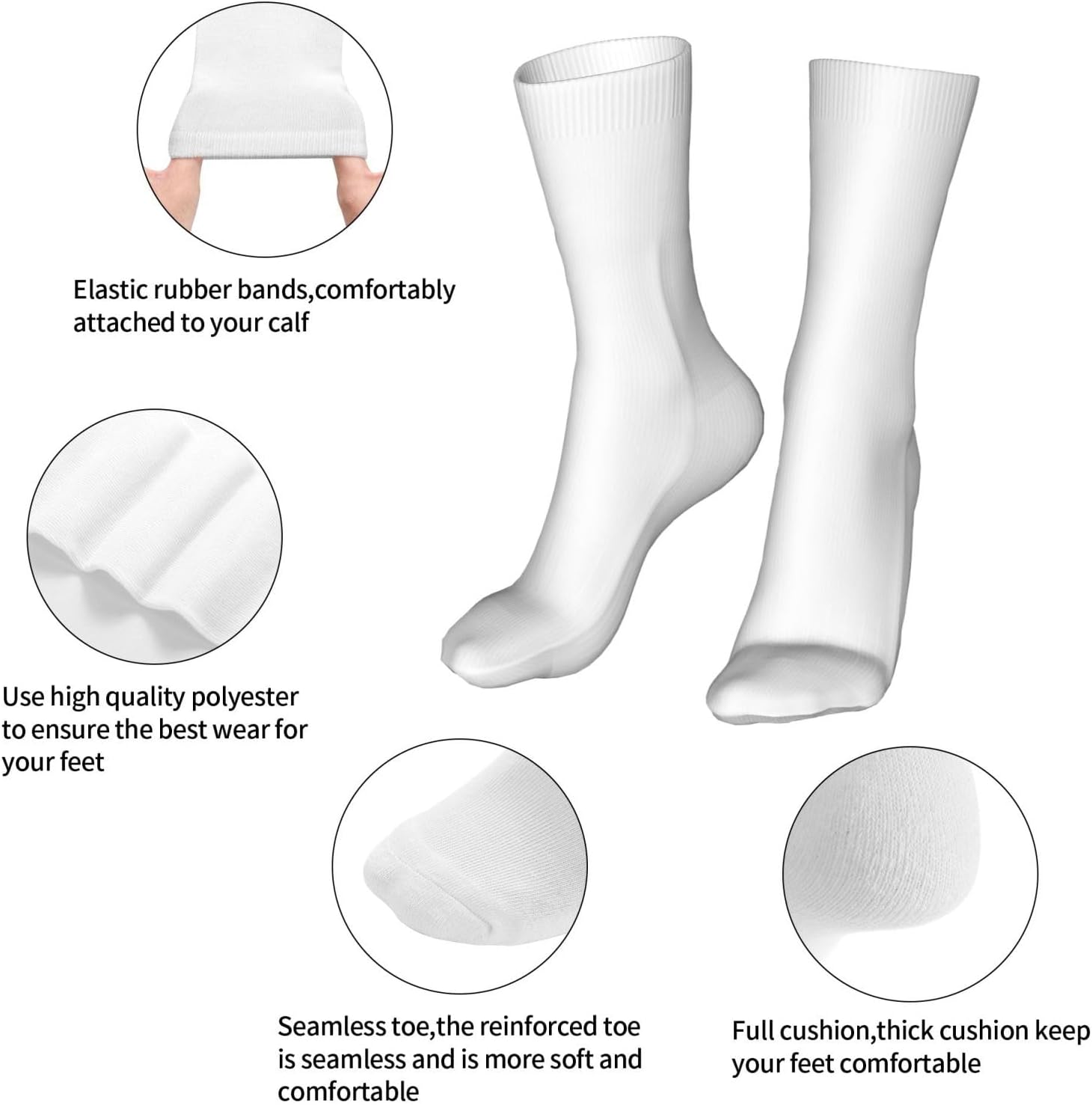 Funky Cushion Socks Comfortable Supportive Running Socks for MenWomen