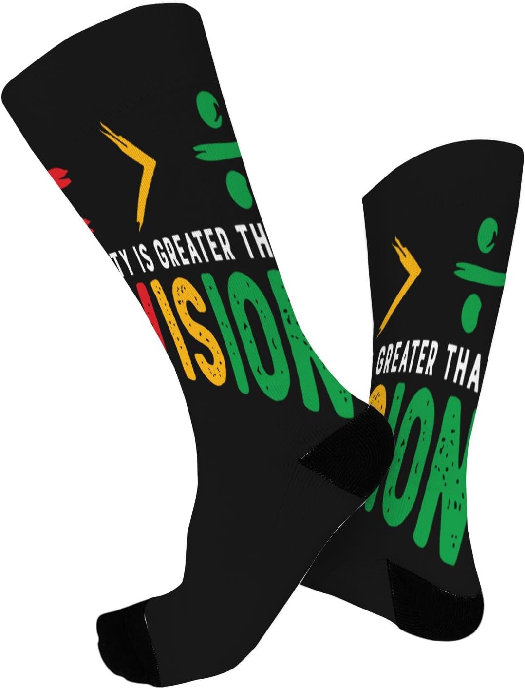 Equalitys Is Greater Than Division Math Black History Socks