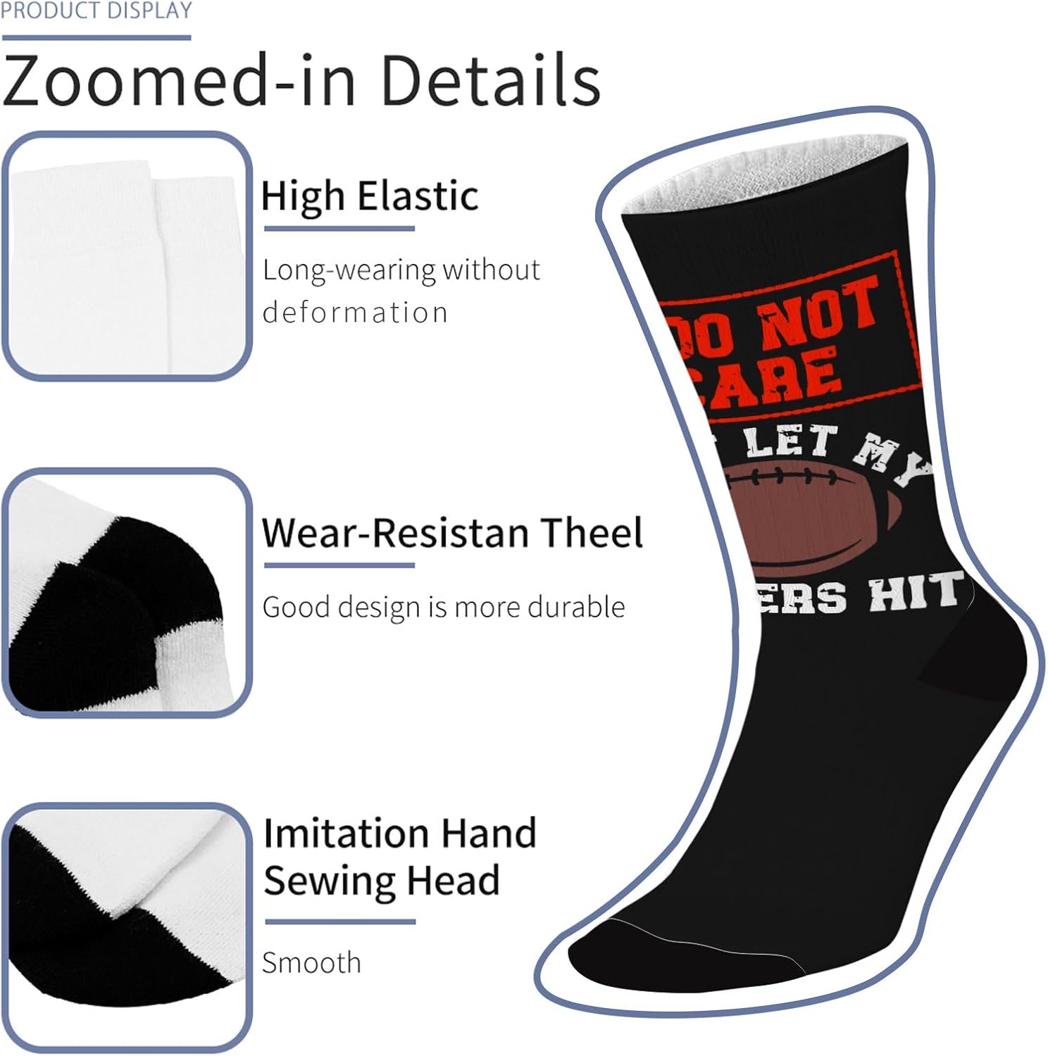 Football-themed Kawaii Socks for Boys