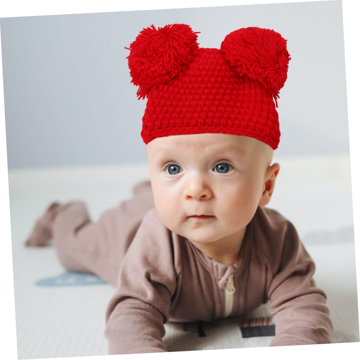 Winter Warm Christmas Hat for Boys - Red