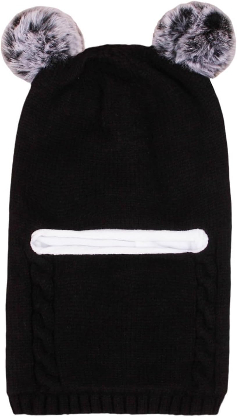 Baby Toddler Winter Hat Bear Knitted Hat Set