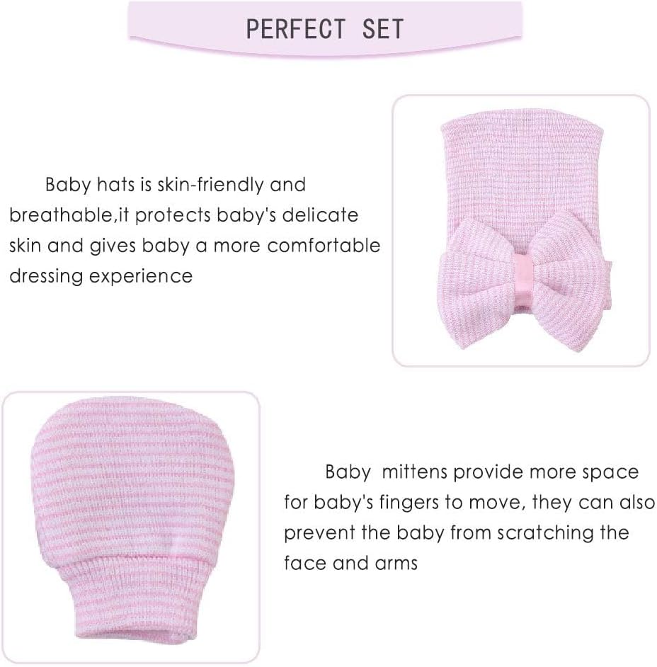 Baby Caps and Mittens Newborn Set for Boys Girls