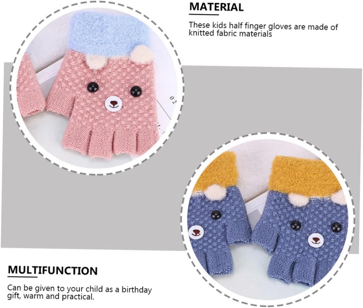 PartyKindom 4 Pairs Camo Gloves for Boys
