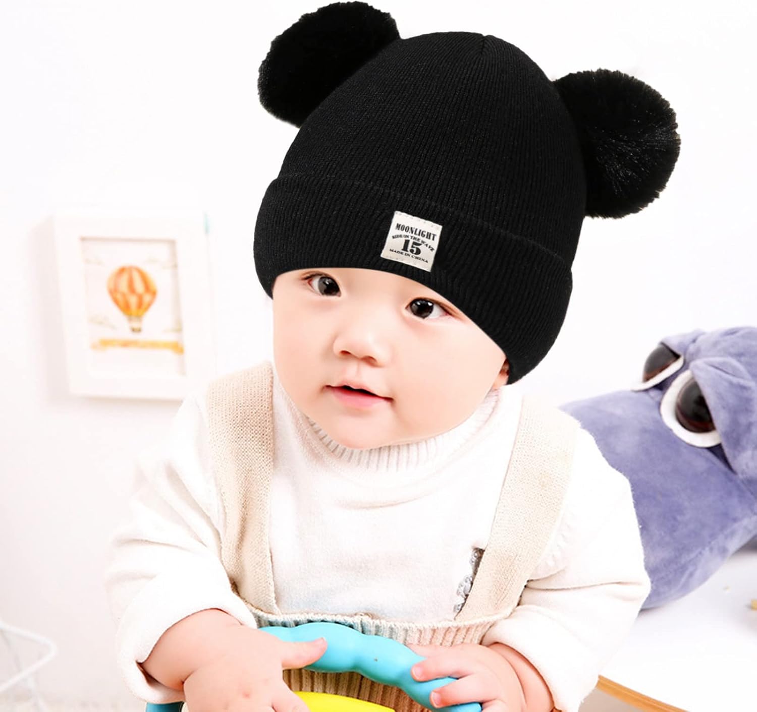 Ideal Gift - Toddler Toddler Knitted Winter Hat Scarf Mitten Set