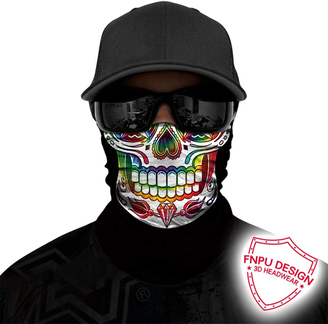 Seamless UV Protection Mask for Motorcycle Cycling - Soft 3D Print Bandana
