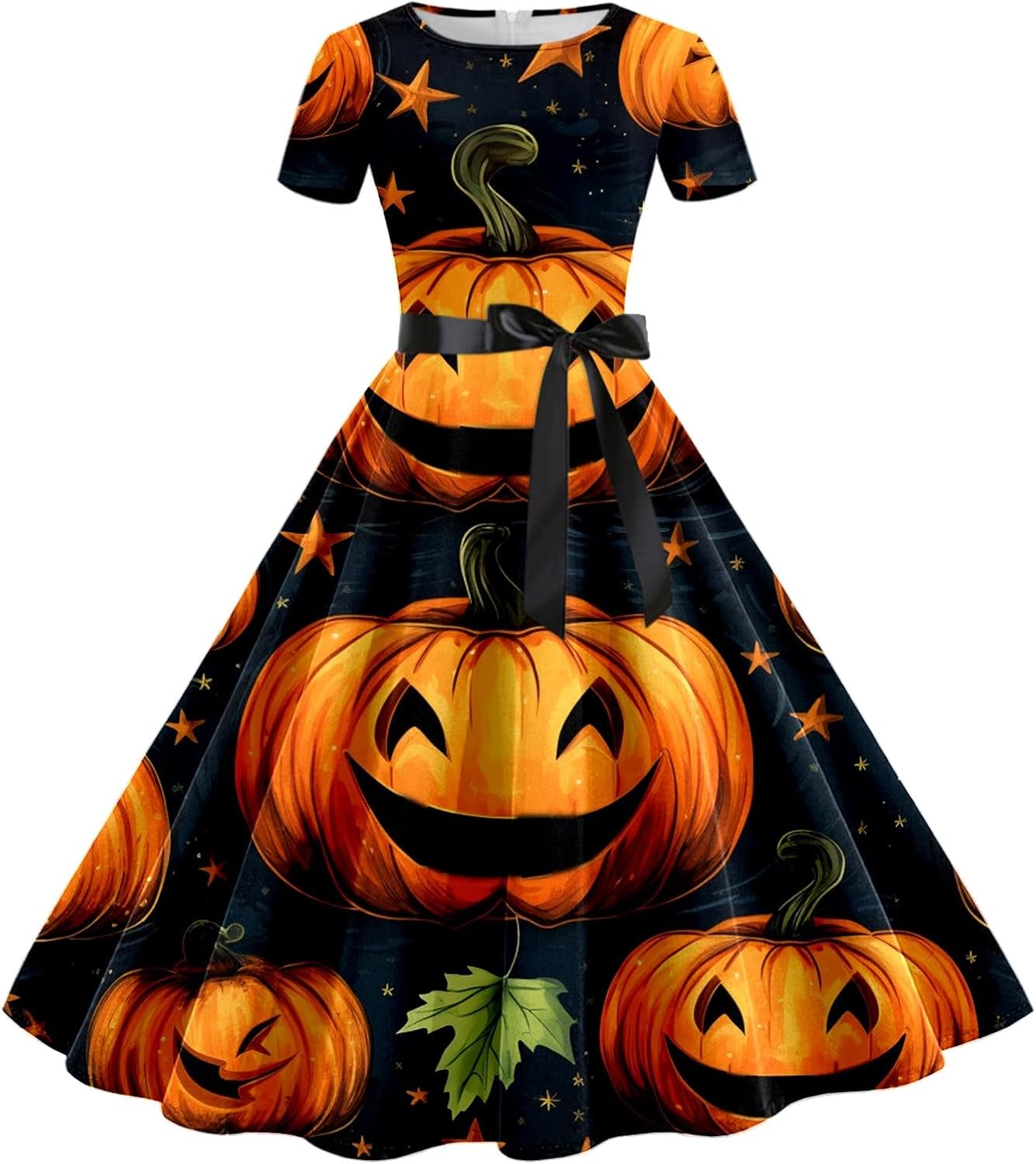 Perfect 50s Halloween Bow Dress for Women