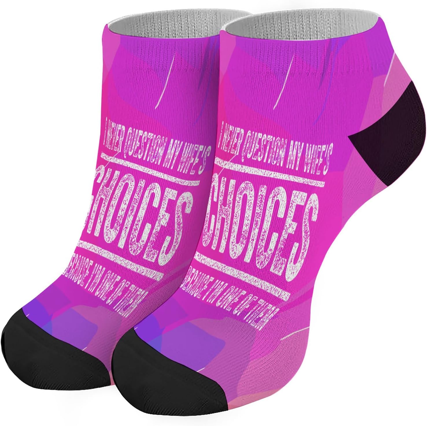 Cheerful Humorous I Never Question My Wifes Choice Mens Kawaii Socks