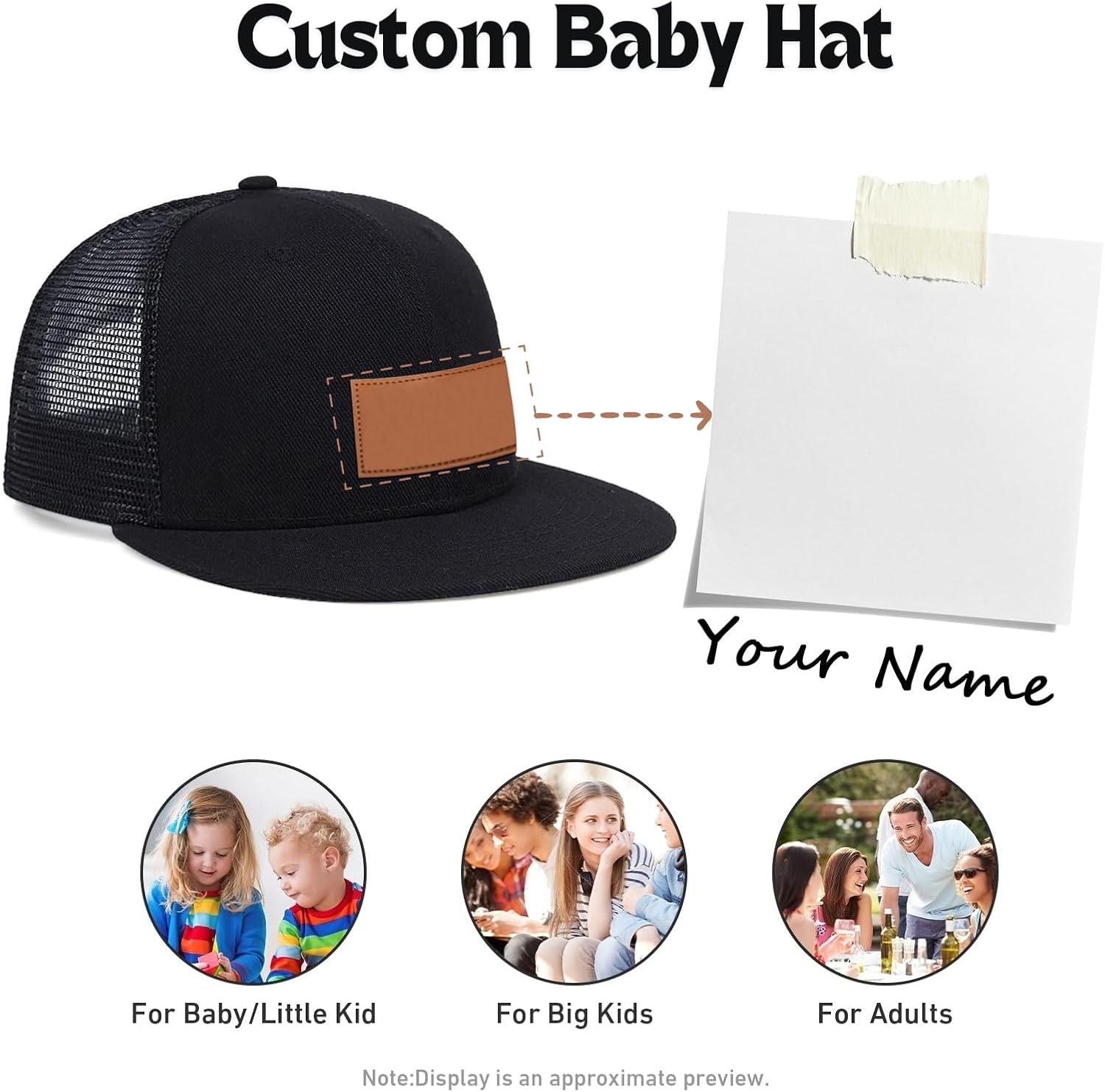 Personalized Baby Baseball Cap Unique Style for Boys Girls