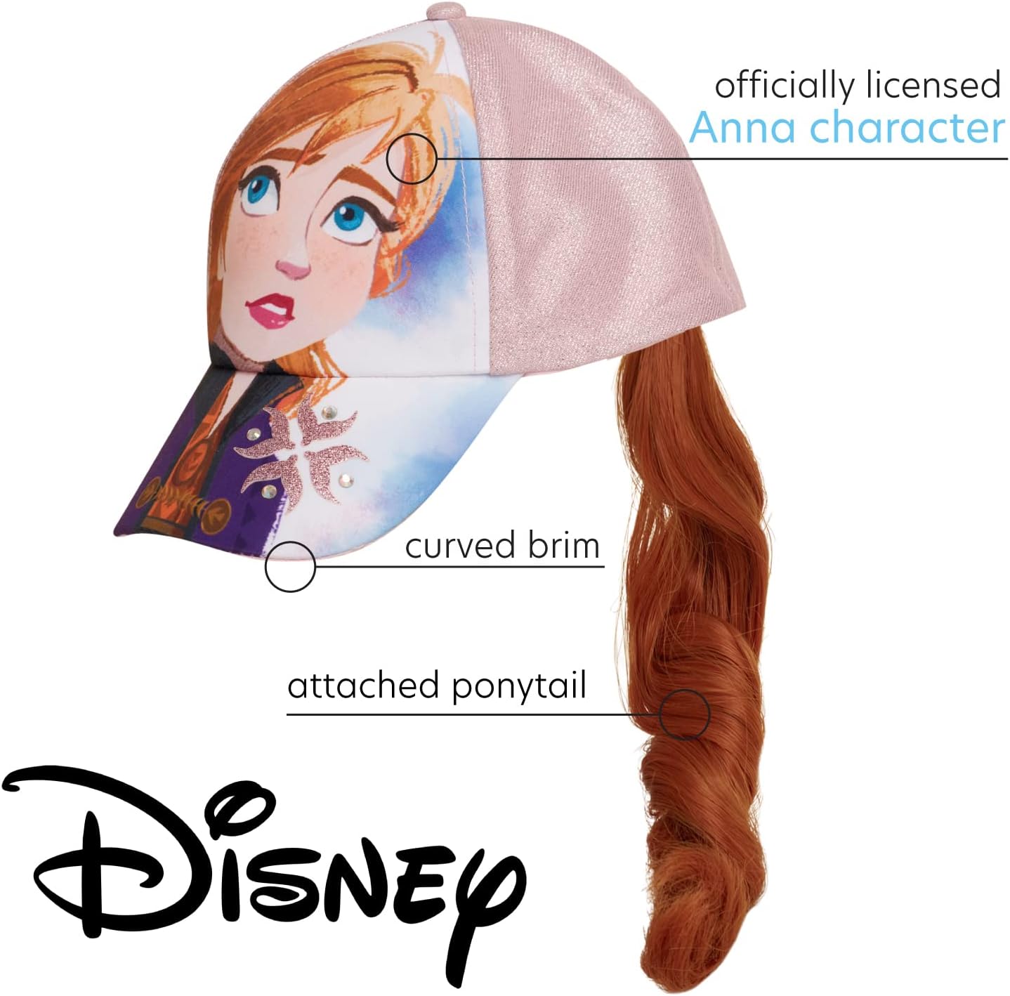 Disney Girls Frozen 2 Elsa Anna Baseball Cap for Kids