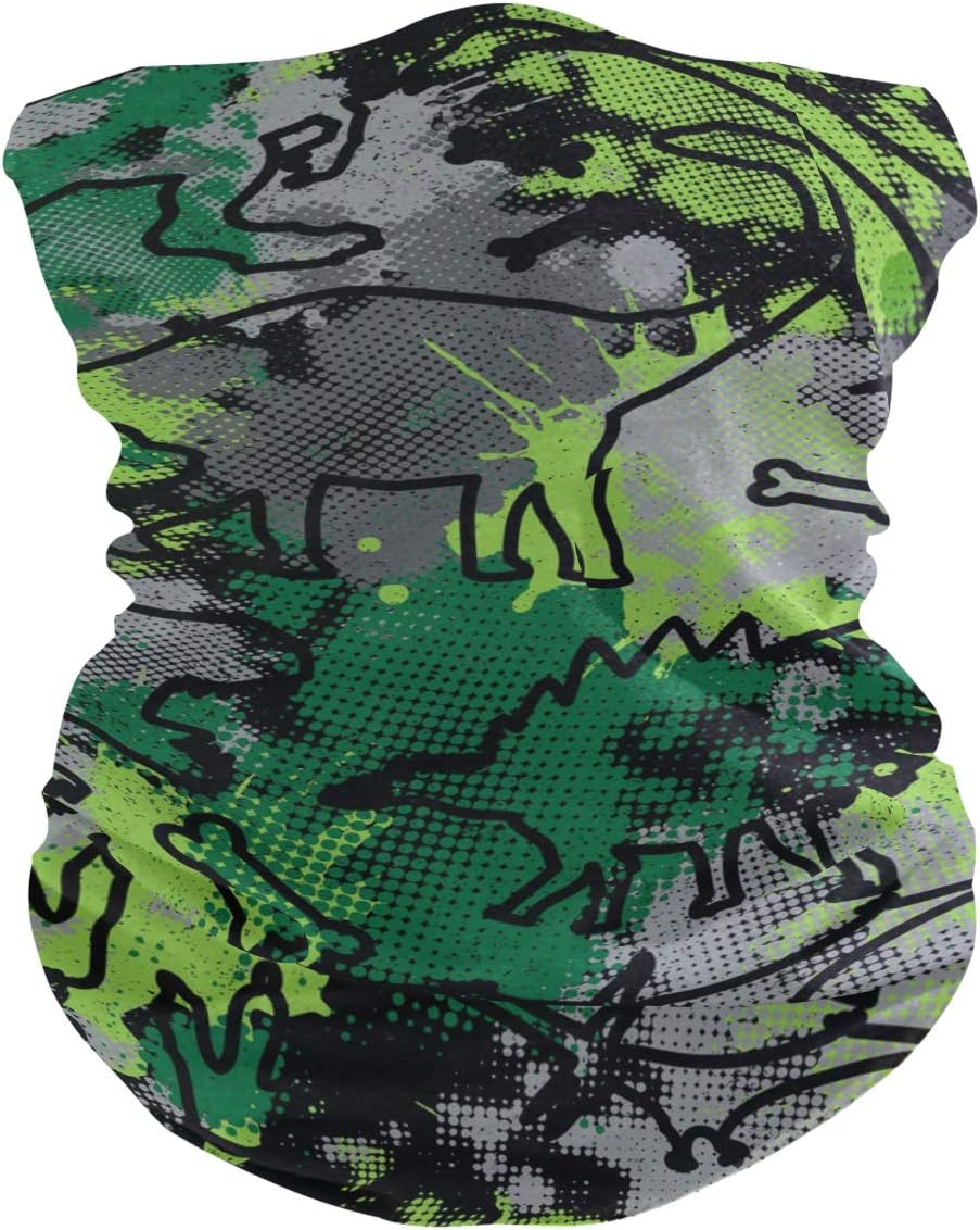UV-Protective Dino Dust Bandana for Face Hair Use