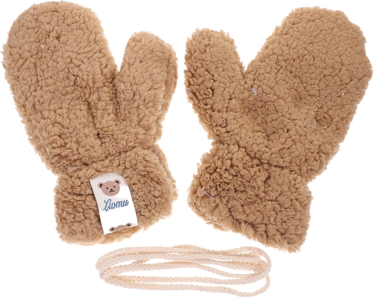 Cartoon Winter Plush Mitten Gloves for Cycling Skiing