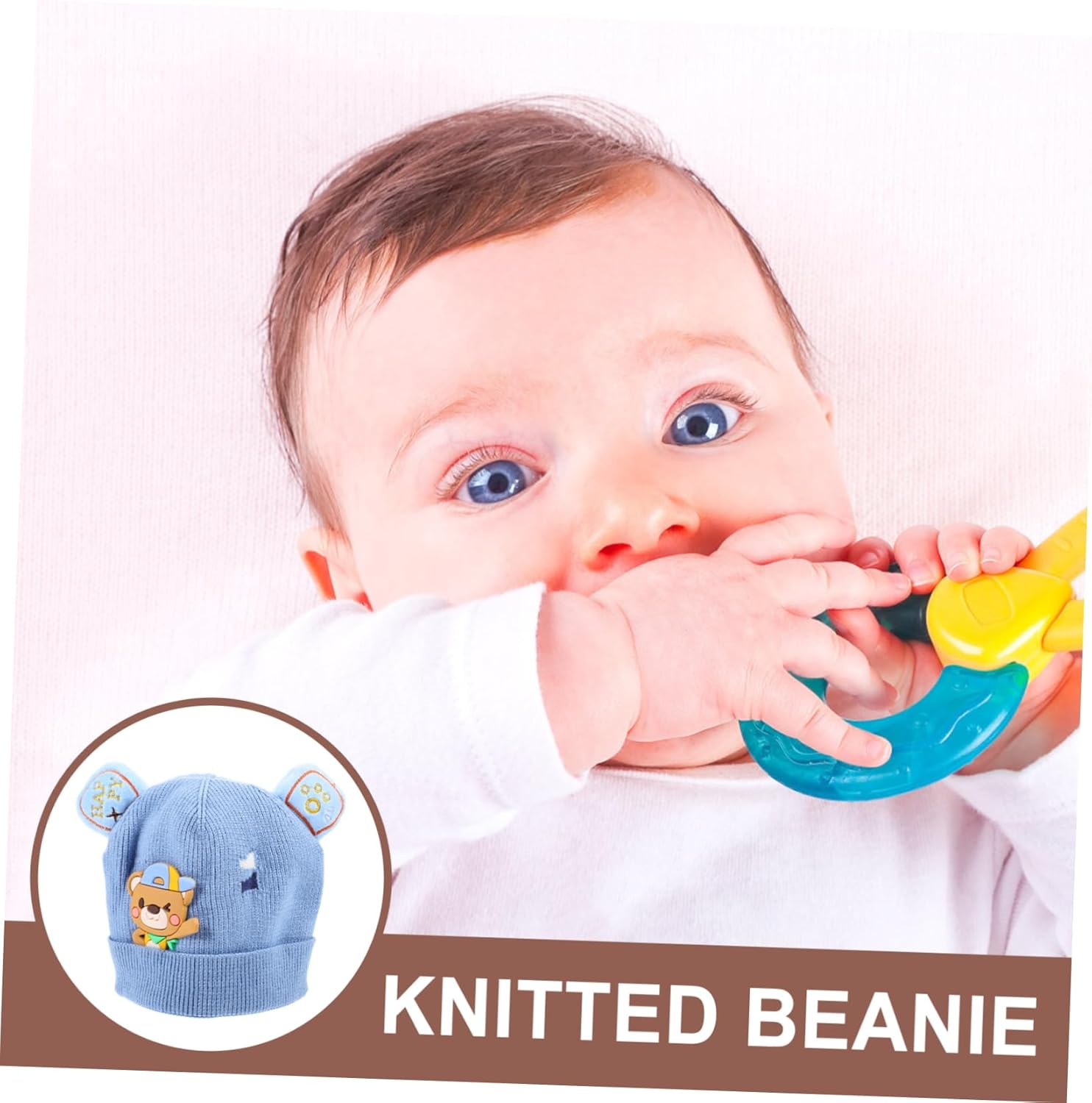 Cute Bear Knitted Hat for Boys Autumn Winter
