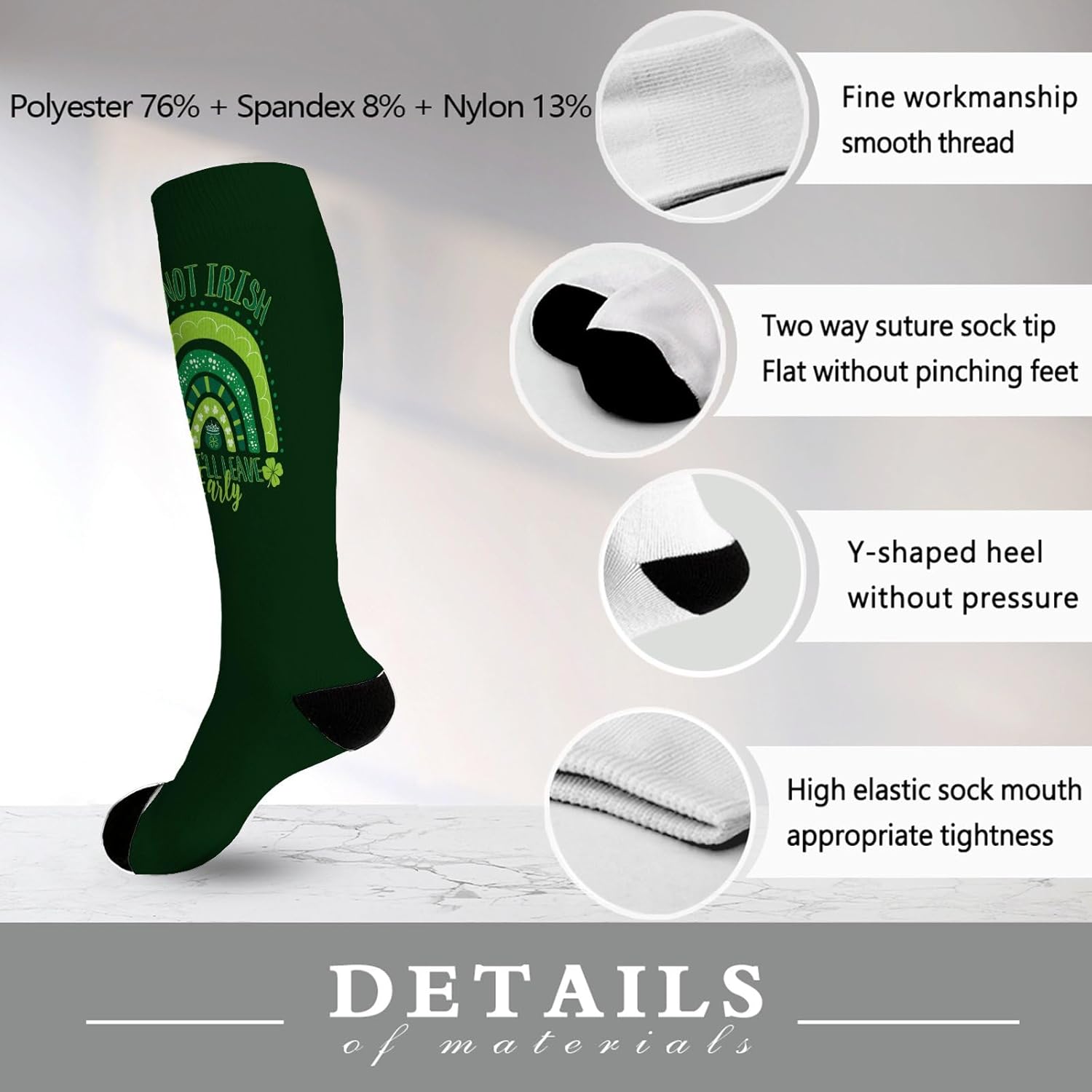 St Patricks Day Novelty Socks for Men Women